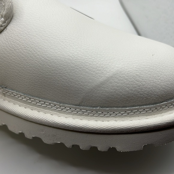 NWT Ugg Neumel Chopd Boots Chukka Shoes White Black Wool Fur Mens Size 11 - Picture 12 of 15